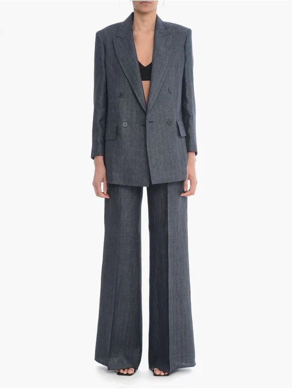 Max Mara Gray Tailored Jacket - Image 2