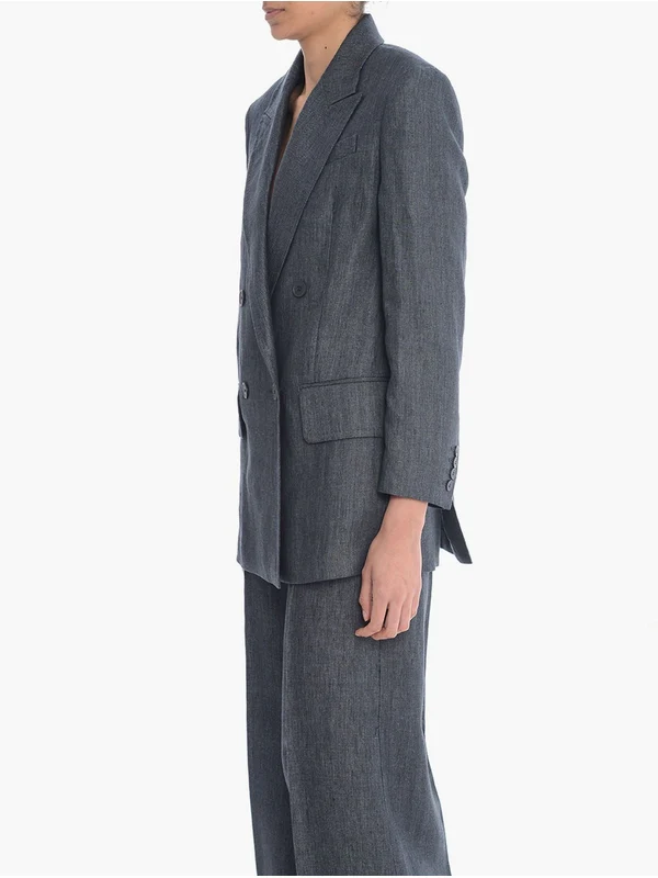 Max Mara Gray Tailored Jacket - Image 4