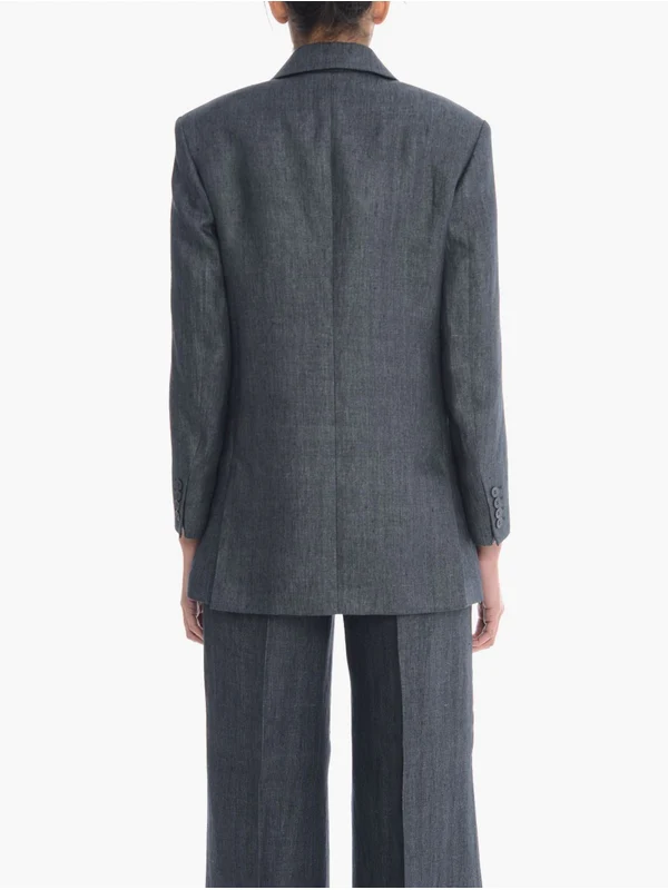 Max Mara Gray Tailored Jacket - Image 5