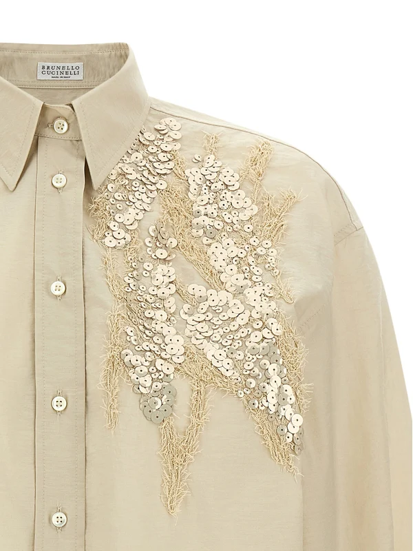 Brunello Cucinelli Beige Shirts - Image 3