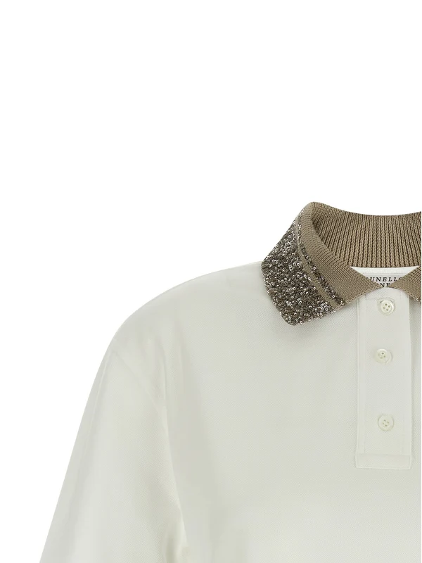 Brunello Cucinelli White Polo Shirts - Image 3