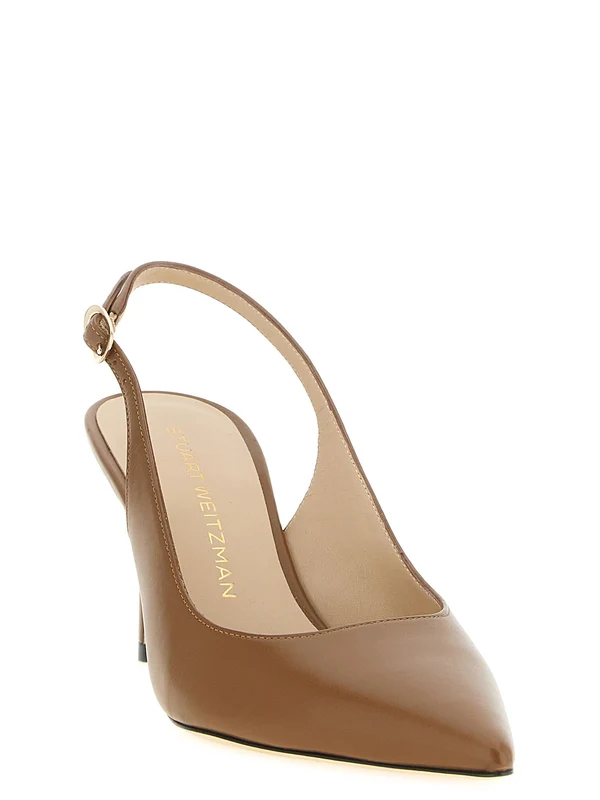Stuart Weitzman Brown Slingback Heels - Image 2