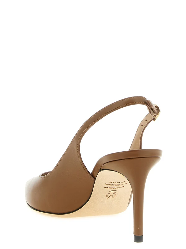 Stuart Weitzman Brown Slingback Heels - Image 3