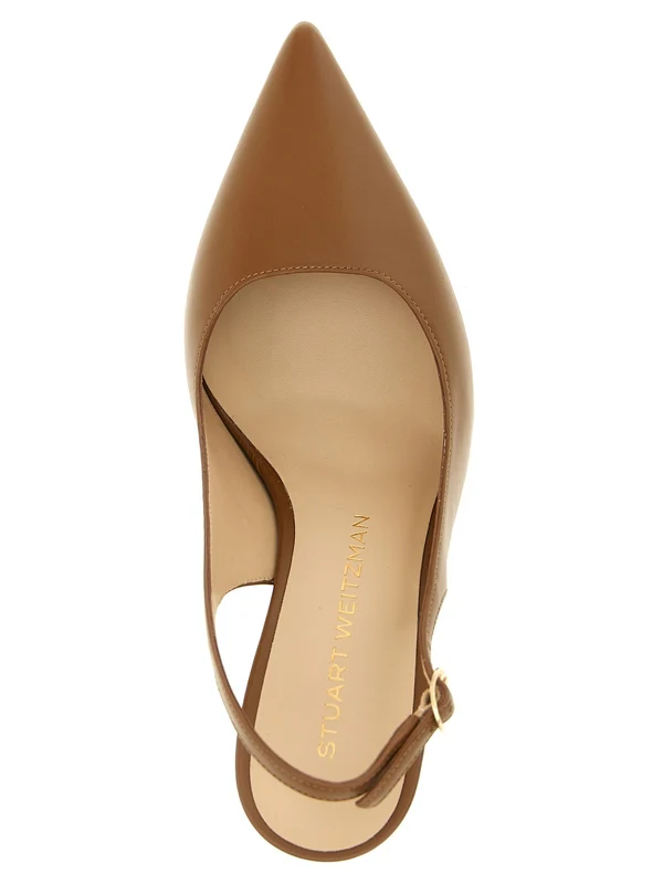 Stuart Weitzman Brown Slingback Heels - Image 4