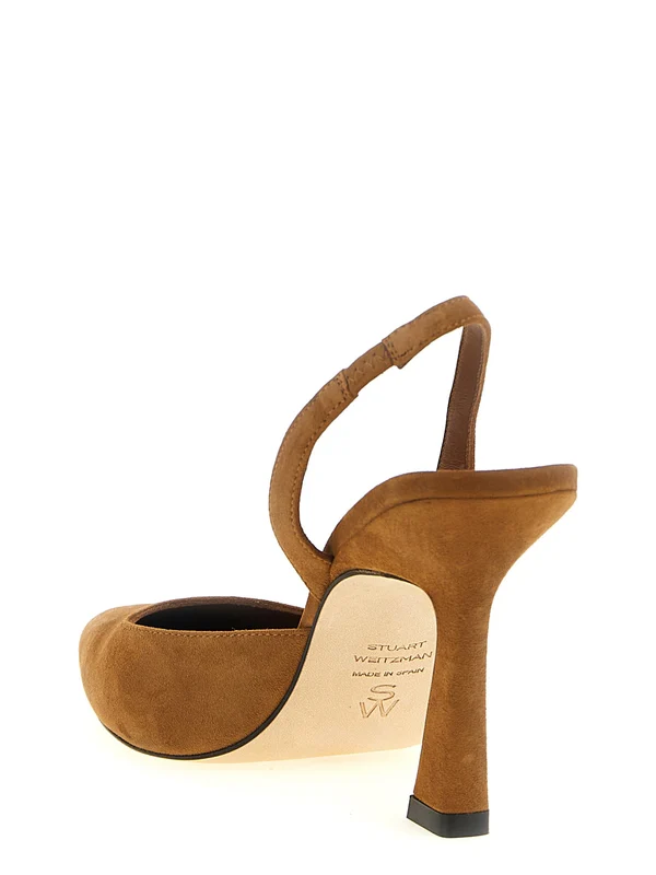 Stuart Weitzman Brown Slingback Heels - Image 3