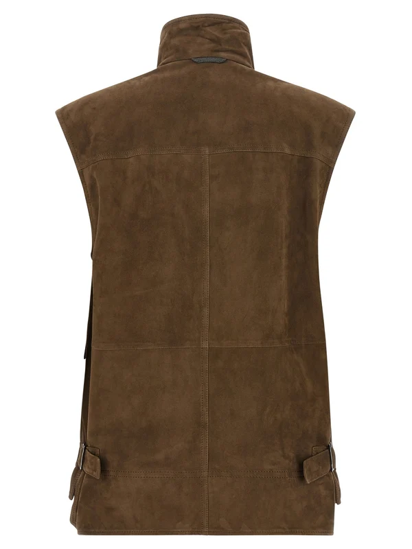 Brunello Cucinelli Brown Vests - Image 2