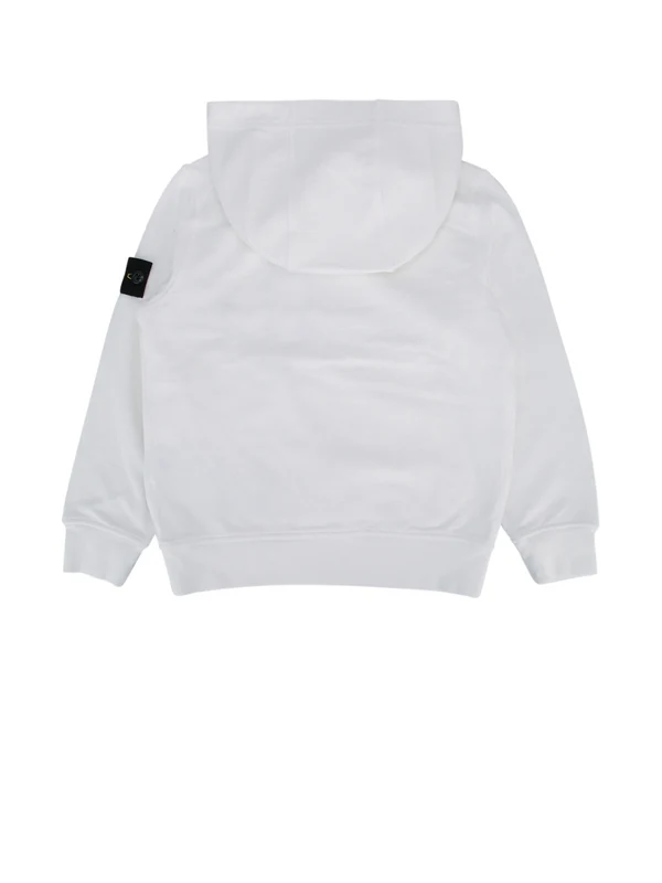 Stone Island Kids White Hoodies - Image 2