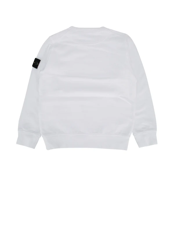 Stone Island Kids White Sweatshirts - Image 2