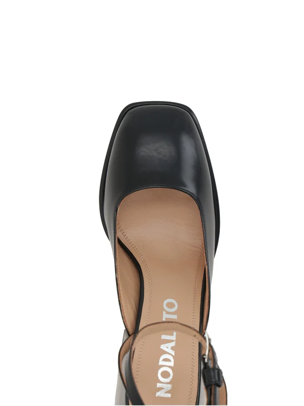 Nodaleto Black Sandal Heels - Image 4