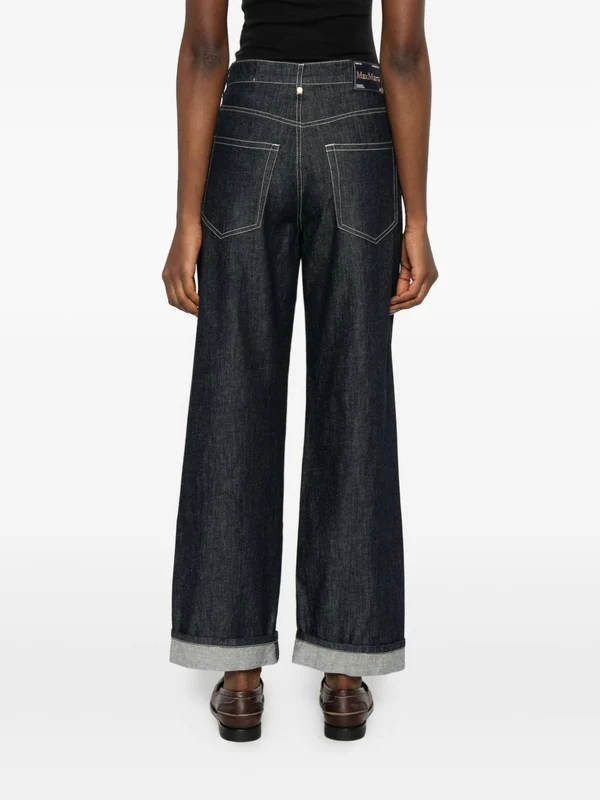 S Max Mara Blue Denim Pants - Image 3