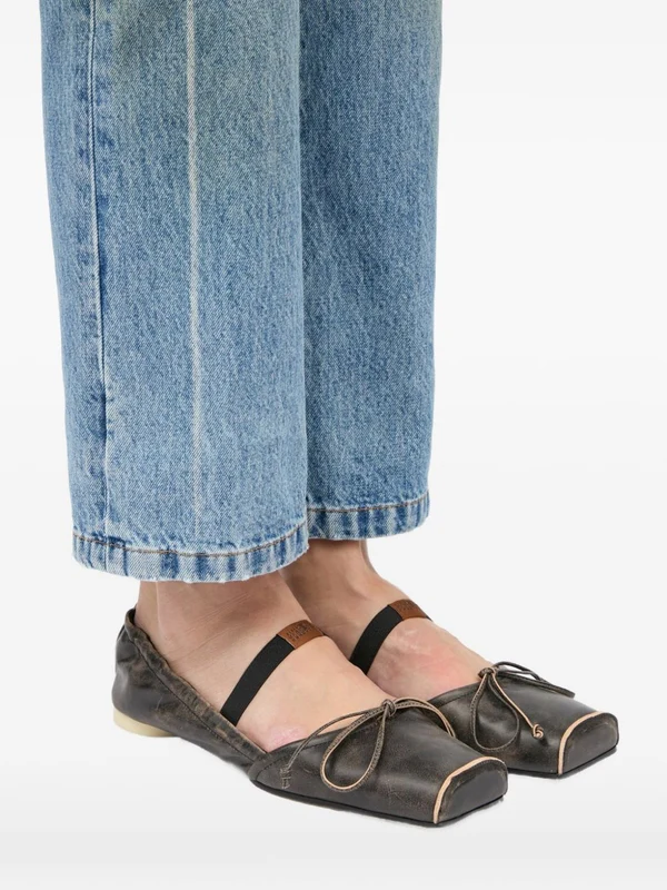Mm6 Maison Margiela Brown Flat Shoes - Image 2