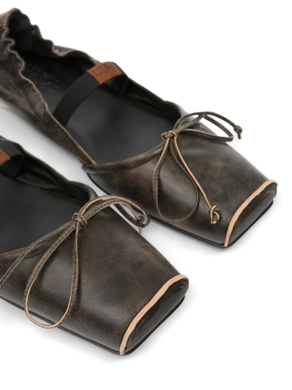 Mm6 Maison Margiela Brown Flat Shoes - Image 6