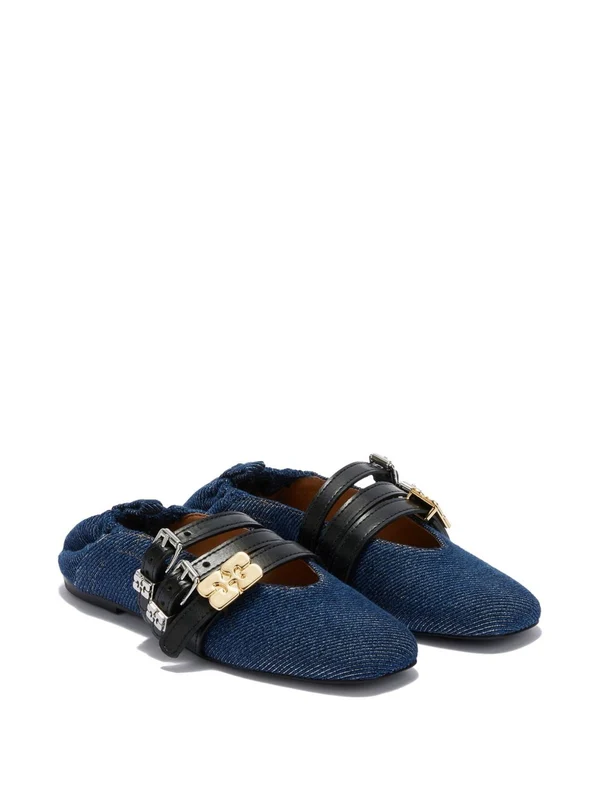 Ganni Blue Flat Shoes - Image 2