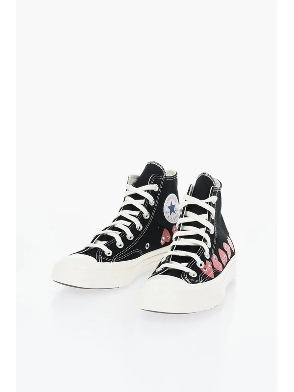 Comme Des Garcons Black High Top Sneakers - Image 2