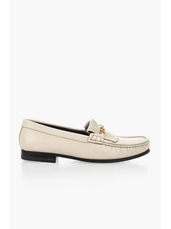Celine Beige Loafers - Image 4