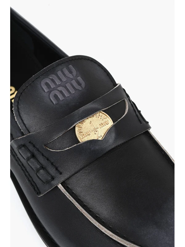 Miu Miu Black Loafers - Image 5