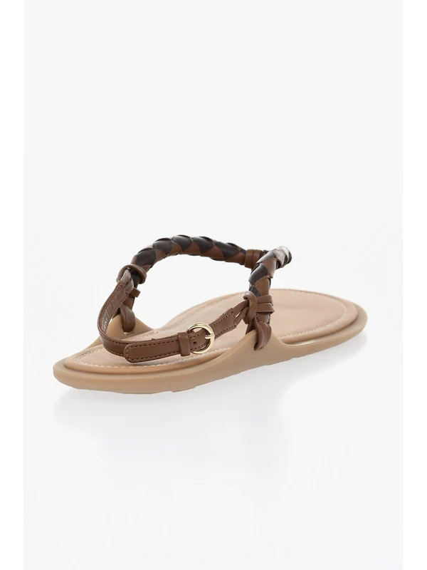 Miu Miu Brown Flip Flops - Image 3