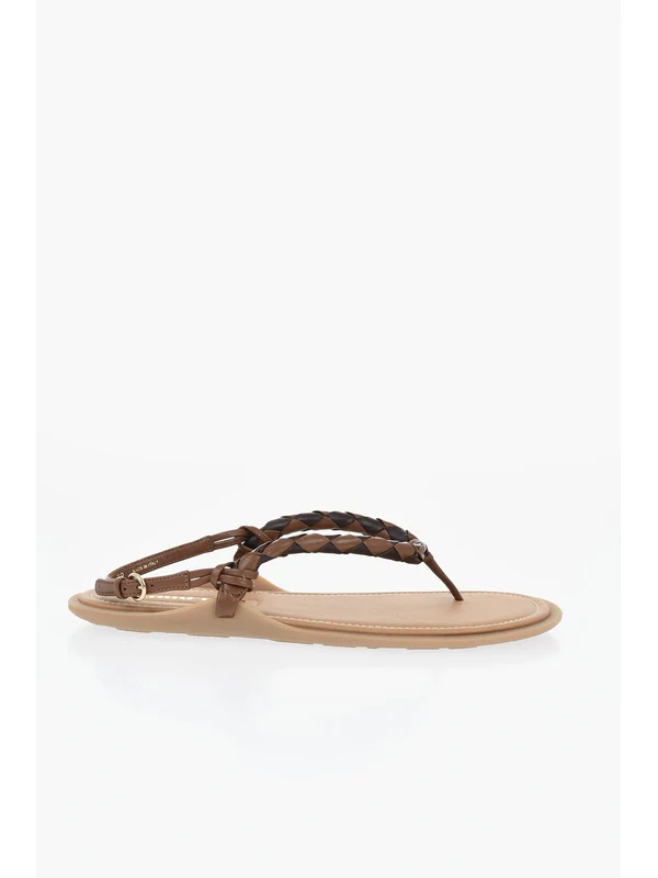 Miu Miu Brown Flip Flops - Image 4
