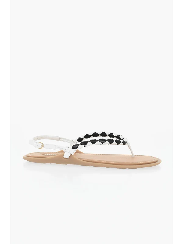Miu Miu White Black Flip Flops - Image 4