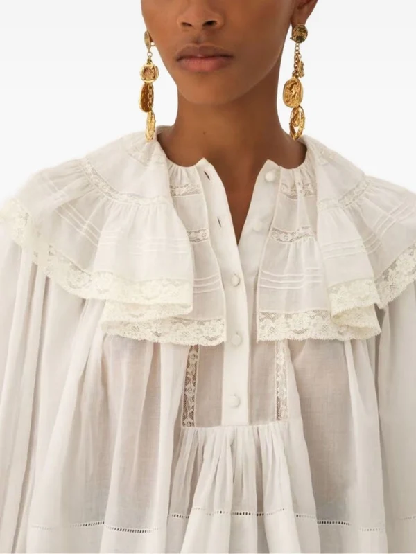 Chloe White Blouses - Image 5