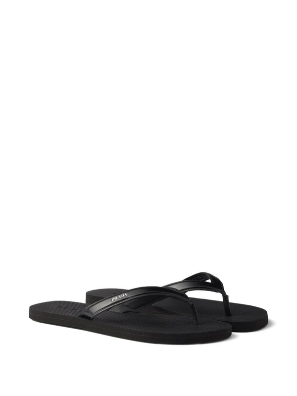 Prada Black Flip Flops - Image 3