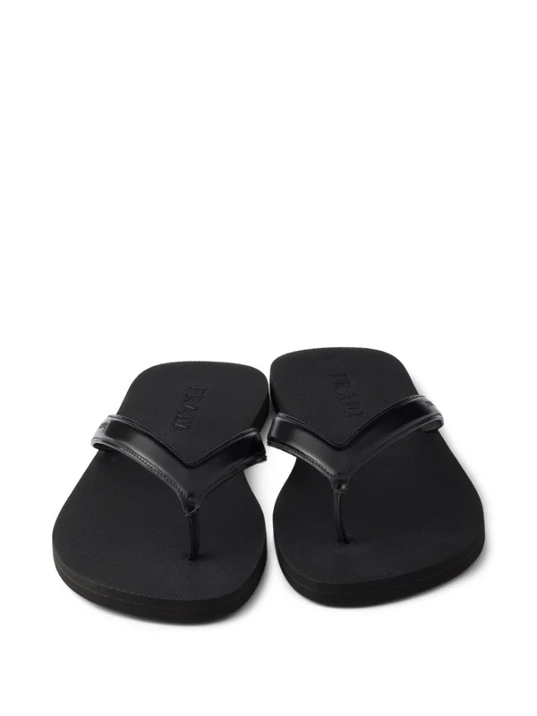 Prada Black Flip Flops - Image 4