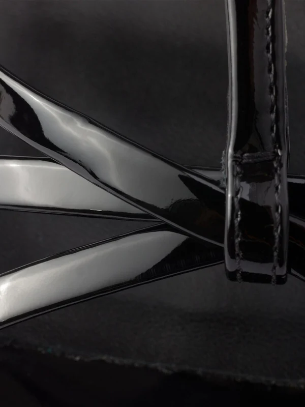 Prada Black Wedge Sandals - Image 2
