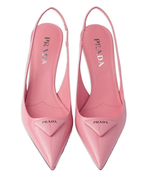 Prada Pink Slingback Heels - Image 3
