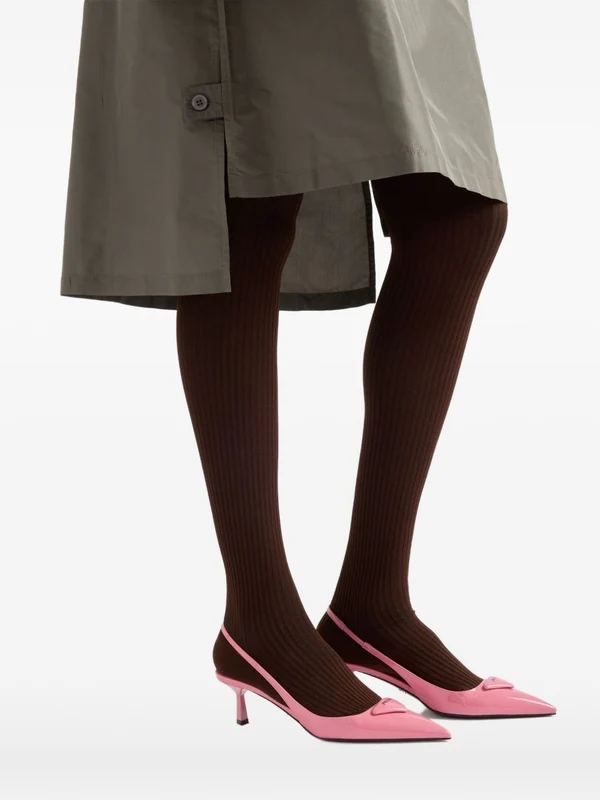 Prada Pink Slingback Heels - Image 4