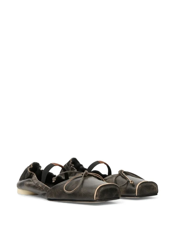 Mm6 Maison Margiela Black Flat Shoes - Image 3