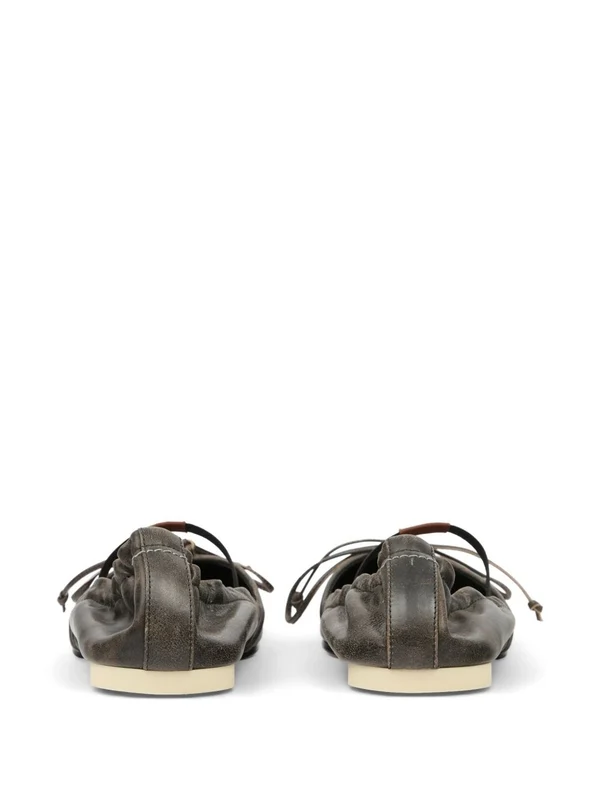 Mm6 Maison Margiela Black Flat Shoes - Image 4