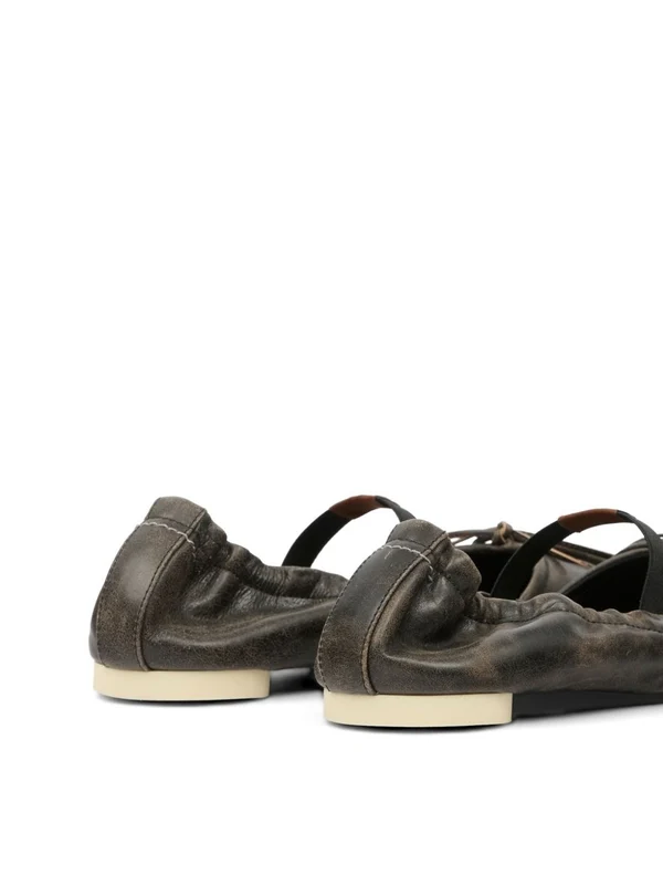 Mm6 Maison Margiela Black Flat Shoes - Image 5