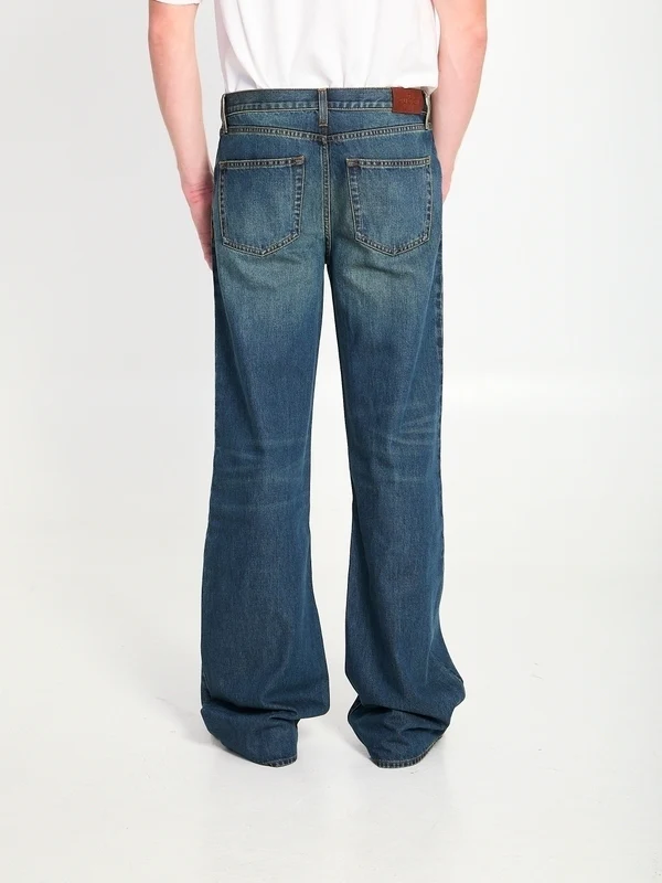 Horsebit Detail Denim Pants - Image 5