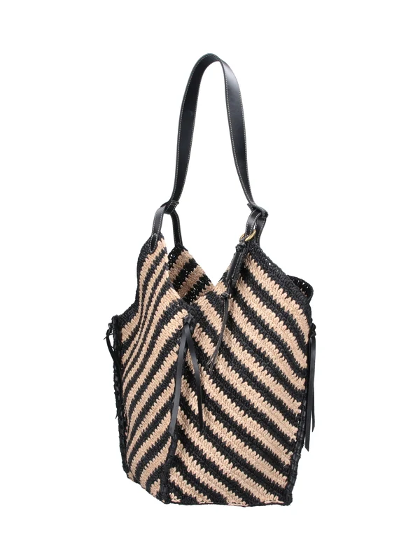 Isabel Marant Black Beige Tote Bags - Image 2