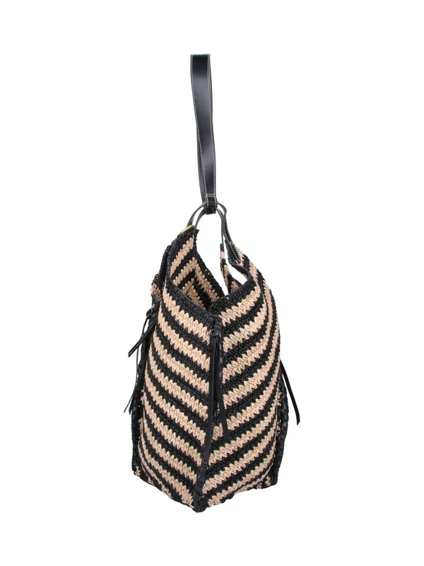 Isabel Marant Black Beige Tote Bags - Image 5