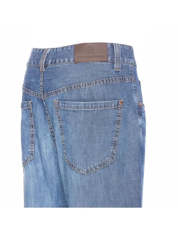 Brunello Cucinelli Blue Denim Pants - Image 3