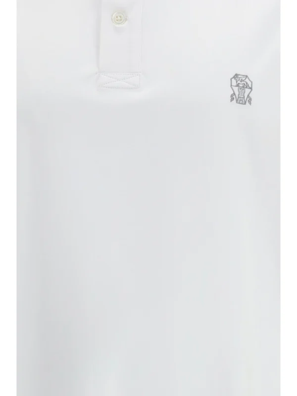 Brunello Cucinelli White Polo Shirts - Image 3