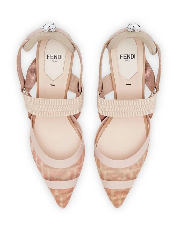 Fendi Pink Slingback Heels - Image 4
