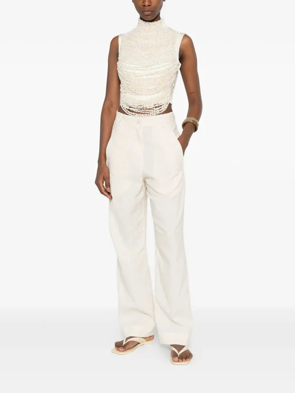 Dries Van Noten Beige Trousers - Image 2
