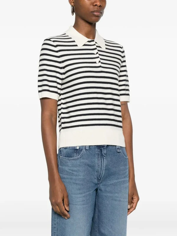 A.P.C. Ivory Navy Polo Shirts - Image 3