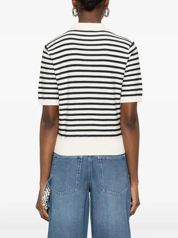A.P.C. Ivory Navy Polo Shirts - Image 4