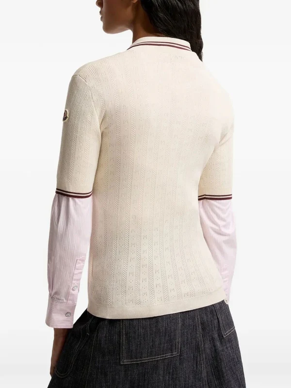 Moncler Ivory Polo Shirts - Image 3
