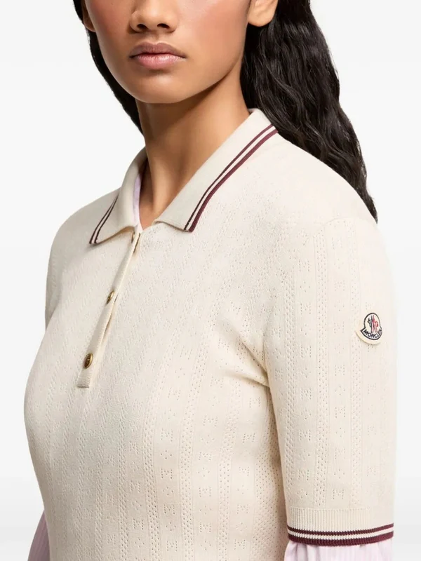 Moncler Ivory Polo Shirts - Image 6