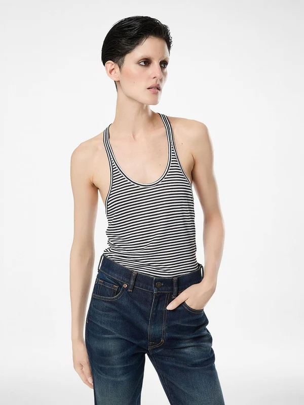 Tom Ford Black Striped Sleeveless - Image 2