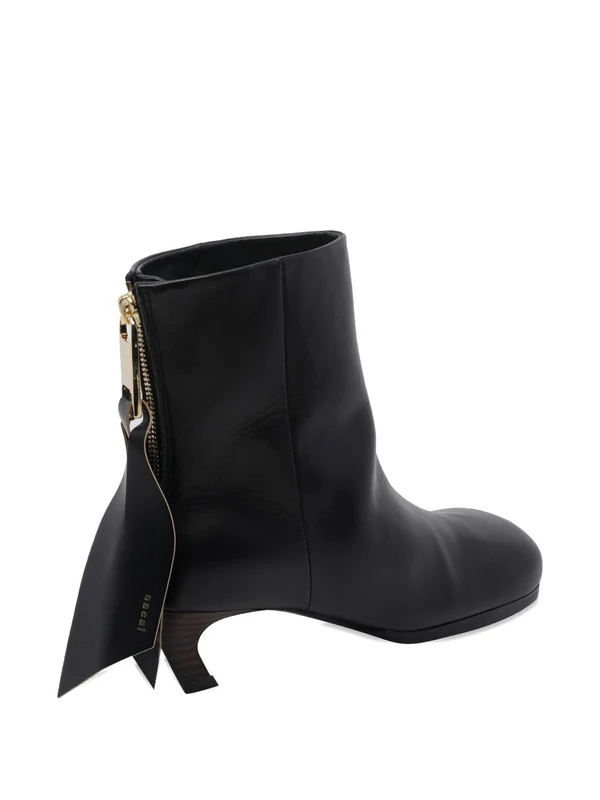 Sacai Black Ankle Boots - Image 3