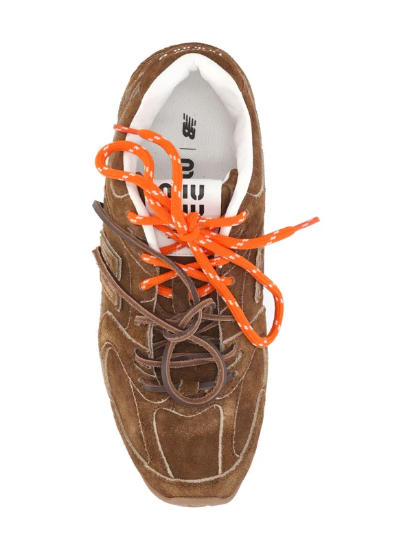 Miu Miu Brown Low Top Sneakers - Image 4