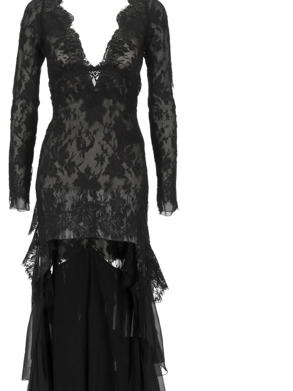 Saint Laurent Black Long Dress - Image 2