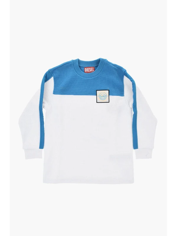 Diesel White Blue Half Sleeve - Image 2