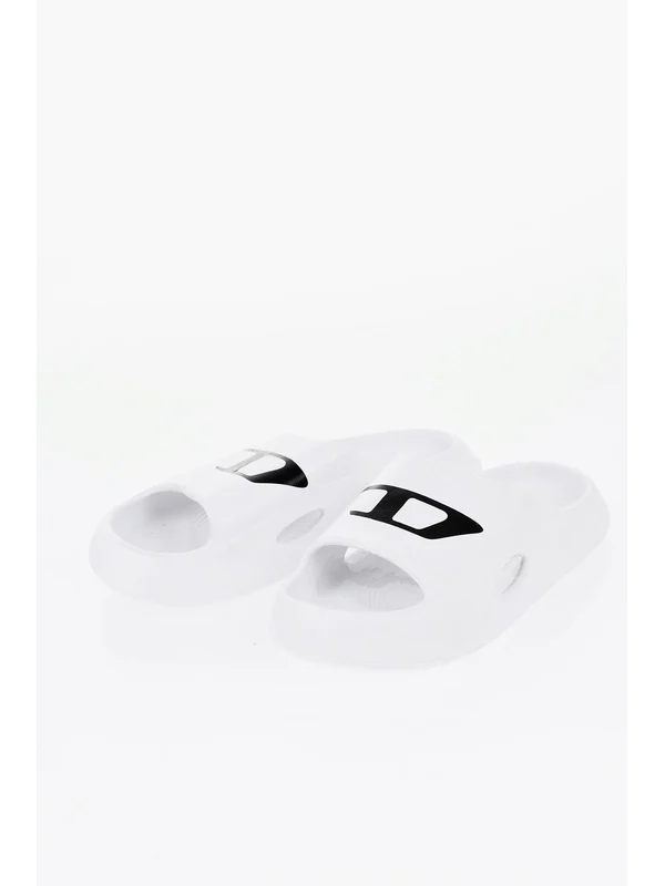 Diesel Kids White Slides - Image 2
