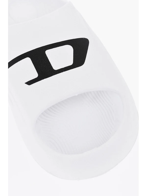 Diesel Kids White Slides - Image 4